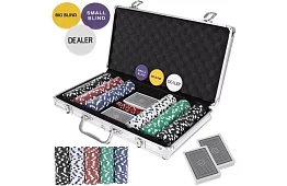 Teljes pókerkészlet - 300 zseton egy táskában
