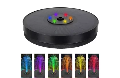 Úszó napenergia szökőkút RGB világítással