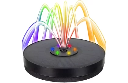 Úszó napenergia szökőkút RGB világítással