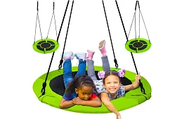 Függő hinta kör - fészek 120 cm - zöld