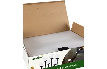 Napfény kert világítók - gömb 6 db