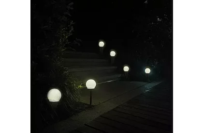 Napfény kert világítók - gömb 6 db