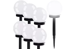 Napfény kert világítók - gömb 6 db