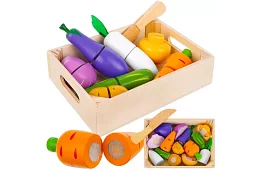 Fából gyümölcs és zöldség vágásra - a dobozban