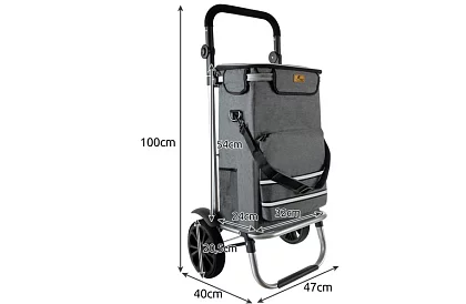 Multifunkciós bevásárlótáska kerekeken + vállpánt