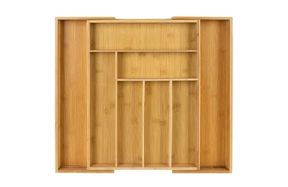 Bambusz fiókos szervező – evőeszköztartó