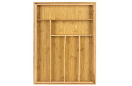 Bambusz fiókos szervező – evőeszköztartó