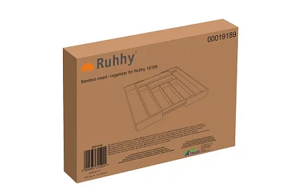 Bambusz fiókos szervező – evőeszköztartó