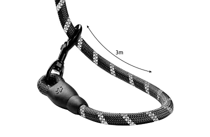 Kutyához való póráz erős, fényvisszaverő elemekkel – 3 m