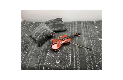 Puha meleg takaró párnahuzatokkal - szürke