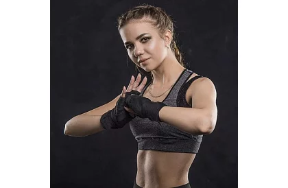 Profi bokszkesztyű 2 × 4 m – fekete