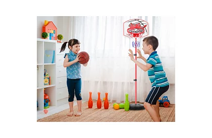 Kosárlabda gyűrű célzóval és tartozékokkal