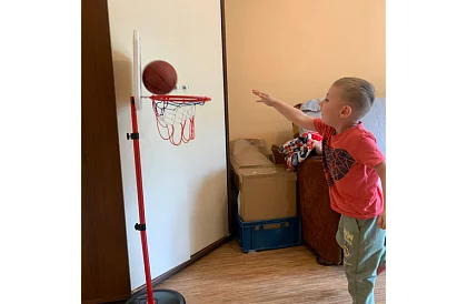 Kosárlabda gyűrű célzóval és tartozékokkal