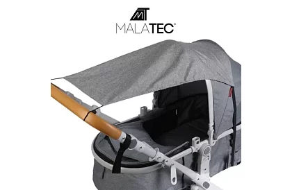 Vízálló árnyékoló napernyő babakocsira – szürke