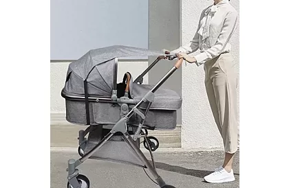 Vízálló árnyékoló napernyő babakocsira – szürke