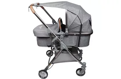 Vízálló árnyékoló napernyő babakocsira – szürke