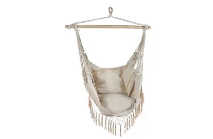 Függő hintaágy + 2 párna - bézs