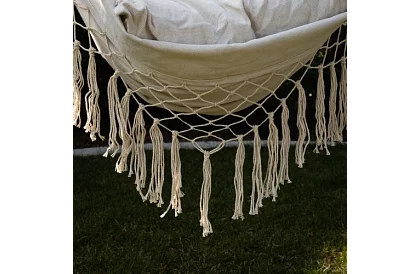 Függő hintaágy + 2 párna - bézs