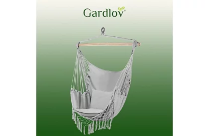 Függő hintaágy + 2 párna - szürke