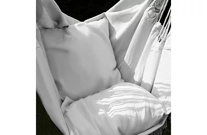 Függő hintaágy + 2 párna - szürke