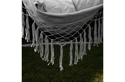 Függő hintaágy + 2 párna - szürke