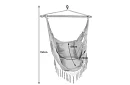 Függő hintaágy + 2 párna - szürke