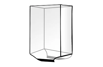 Átlátszó védőburkolat az utazótáskához