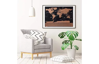 Kaparó térkép zászlókkal – Scratch Map the World