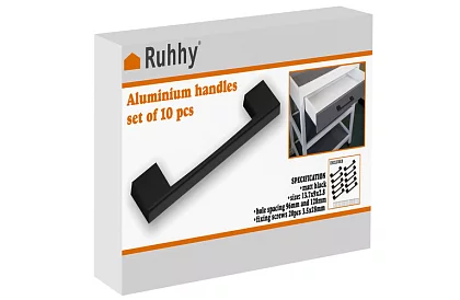 Bútorfogantyúk készlet 10 darab – fekete fogantyúk