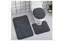 Fürdőszobai szőnyegek – 3 darabos készlet - szürke