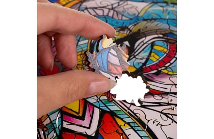 Fából készült puzzle farkas - 170 darab - 38 x 27 cm