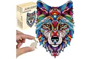 Fából készült puzzle farkas - 170 darab - 38 x 27 cm
