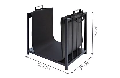 Tűzifa tartó a kandallóhoz