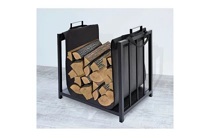 Tűzifa tartó a kandallóhoz
