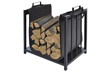 Tűzifa tartó a kandallóhoz